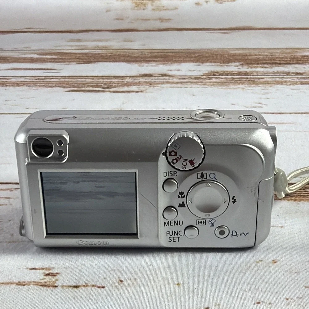 Canon PowerShot A430 4.0MP Digital Camera Silver For Parts Not Tested